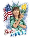 Discover She's With Us Lady Liberty Illustration Blue T-Shirts