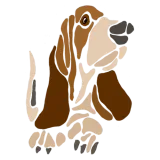 Discover Cool Funny Basset Hound Dog Abstract Art T-Shirts