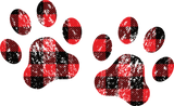 Discover Distressed Red Plaid Vintage Dog Paw Print T-Shirts