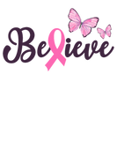 Discover Breast Cancer Awareness - Believe butterfly Ribbon T-Shirts
