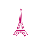 Discover France Paris Eiffel Tower Pink French Lady Art T-Shirts