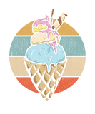 Discover Vintage Ice Cream Cone Waffle Summer Foodie T-Shirts