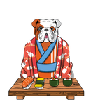 Discover Kawaii Japanese English Bulldog Dog Kimono Sushi T-Shirts