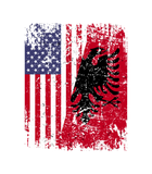 Discover Albanian Roots Red Eagle Half American Albania Fla T-Shirts