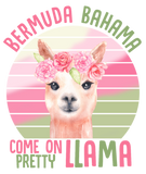 Discover Funny Pretty Llama Pink Green Floral Slogan