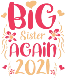 Discover Funny Big Sister Again 2021 Pregnancy Announcement T-Shirts