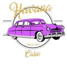 Discover Cuba Havana Cuban Purple Old Car Caribbean Beach T-Shirts