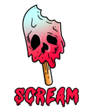Discover Scream Ice Cream Skull Halloween Party T-Shirts