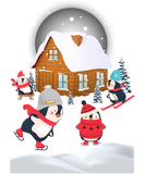 Discover Christmas Santa Penguin Family Snow T-Shirts