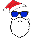 Discover Hipster Santa Face with Hat beard & Blue Glasses T-Shirts
