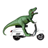 Discover Tyrannosaurus Rex Riding a Vintage Scooter T-Shirts