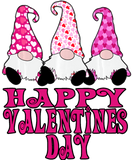Discover 3 Pink Valentine Gnomes Cute Hearts Happy T-Shirts