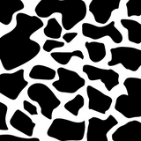 Discover Cow Animal Skin Pattern Black Minimal Color T-Shirts