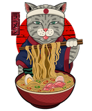 Discover Kawaii Cat eat ramen noodle funny Japanese culture T-Shirts