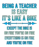 Discover BEING A TEACHER IS EASY, IT'S LIKE RIDING A BIKE T-Shirts