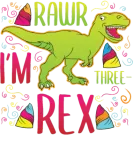 Discover Rawr I'm ThreeRex Dinosaur Tyrannosaurus Wild T-Shirts
