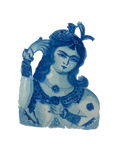 Discover Qajar Royalty in monochrome watercolor Blue T-Shirts