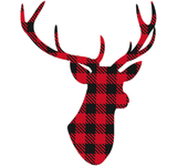 Discover Classic Red Black Christmas Buffalo Plaid Deer T-Shirts