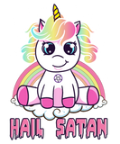 Discover Cute Hail Satan Unicorn Rainbow Funny Satanic Pun
