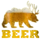 Discover Vintage Bear Deer Funny Retro Drinking Beer Gift T-Shirts