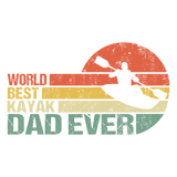 Discover Kayak Best Dad Ever Retro Style Slogan Silhouette
