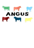 Discover Angus T-Shirts Cow Farm Farmer Beef Black Bovine