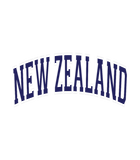 Discover New Zealand Varsity Style Navy Blue Text T-Shirts