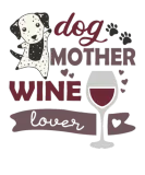 Discover Dog Mother Wine Lover Sweet Dalmatian Red Wine T-Shirts