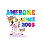 Discover Awesome Since 2008 Dabbing Unicorn Tie Dye Age