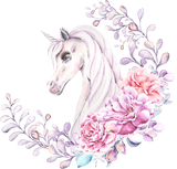 Discover Floral unicorn with flowers unicorn drawing