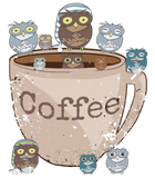 Discover Funny Sarcastic Coffee Owl Lovers T-Shirts Cute Vintage