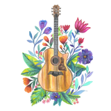 Discover Floral Guitar Art T-Shirts