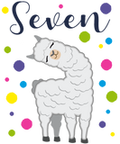 Discover 7 Years Birthday Gift Kids Llama Alpaca T-Shirts