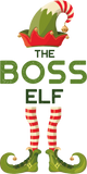 Discover Boss Elf Matching Family Christmas Holiday Office T-Shirts