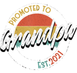 Discover Mens Promoted To Grandpa 2021 Retro New Baby Pop T-Shirts
