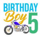 Discover Birthday Boy Motorcycle 5th Birthday T-Shirts