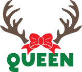 Discover Funny Queen reindeer antlers Christmas mom sister T-Shirts