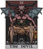 Discover The Devil Tarot Card Halloween Baphomet Satanic Wi