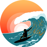 Discover Ocean Wave Summer Watersports Sunrise Surfboard T-Shirts