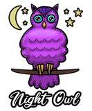 Discover Owl Night Owls Purple Pink T-Shirts