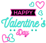 Discover Neon Lights Happy Valentine day Pink blue Hearts T-Shirts
