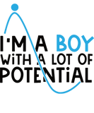 Discover I'm A Boy With A Lot Of Potential Science Male T-Shirts