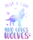 Discover Just a girl who loves wolves, gift for girls