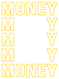 Discover Money - yellow square text style T-Shirts