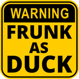 Discover Warning: Frunk as Duck - Yellow Warning Sign T-Shirts