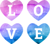 Discover LOVE Hearts pink lilac blue watercolor Gradient T-Shirts