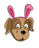 Discover Cute easter dog floppy ears dog head bunny ears T-Shirts
