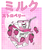 Discover Japanese Aesthetics Kawaii Strawberry Milk Shake T-Shirts