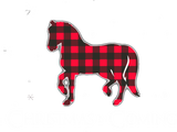 Discover Red Plaid Horse Christmas Matching Buffalo Family T-Shirts