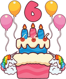 Discover 6 years unicorn cake children's 6th birthday gift